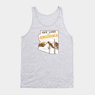 Get Lost in Arizona // Vintage Desert Landscape // Retro Tourism Badge B Tank Top